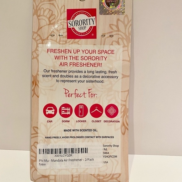 Phi Mu Sorority Air Freshener-Tropical Pineapple - Picture 2 of 2